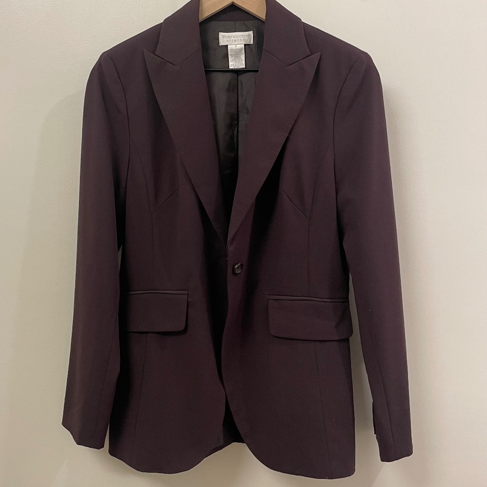 Worthington Stretch Chocolate Brown Blazer | Women’s Size 4